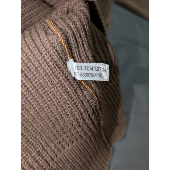 Tommy Bahama Sweater Men's Med East River Cotton Brown Long Sleeve Ribbed EUC - Picture 9 of 10